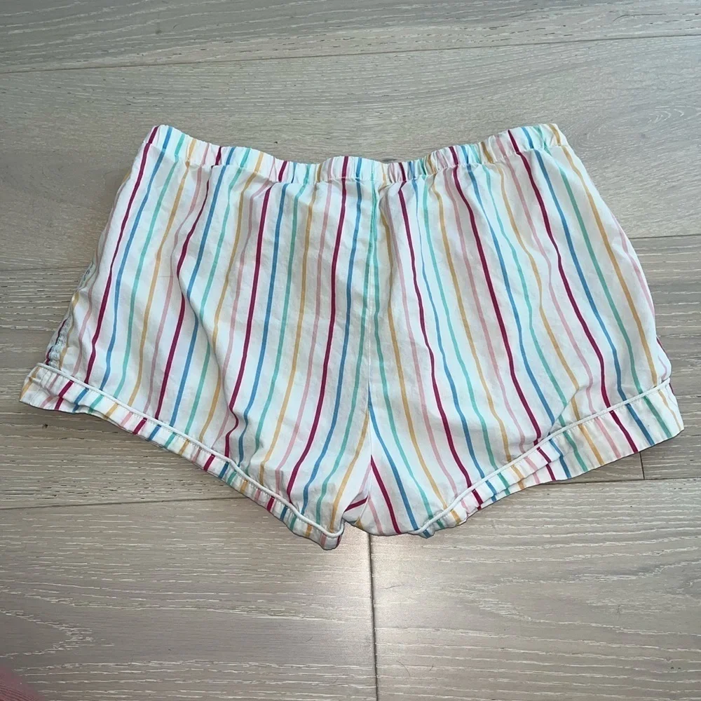 J Crew striped rainbow p.j shorts sz XS